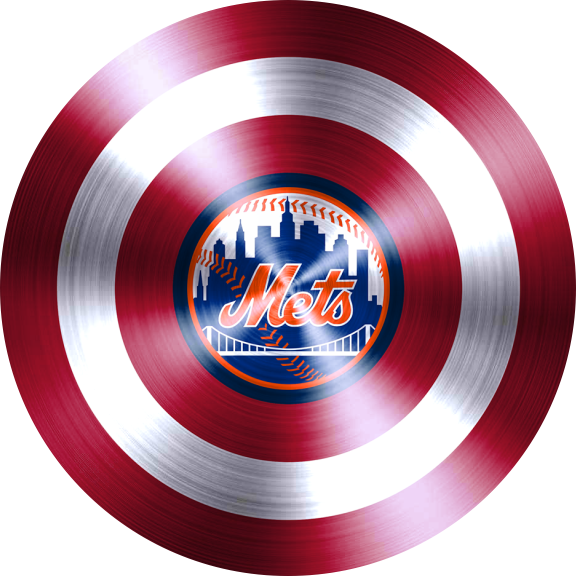 Captain American Shield With New York Mets Logo vinyl decal